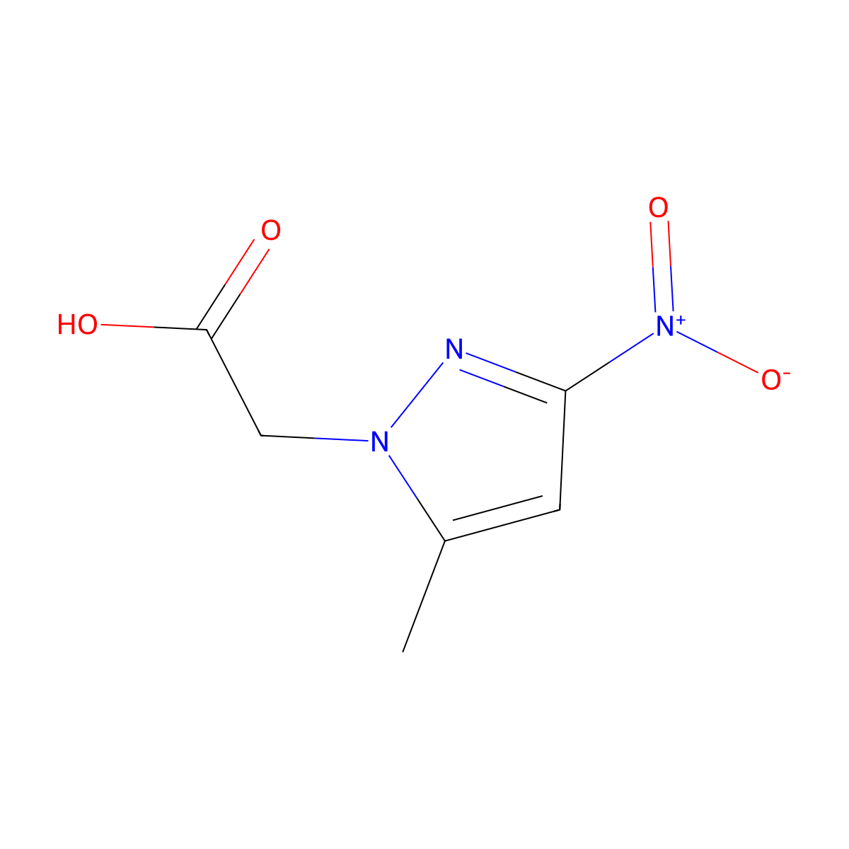 (5-Methyl-3-nitro-1H-pyrazol-1-yl)acetic acid molecular structure, CAS 344912-39-6