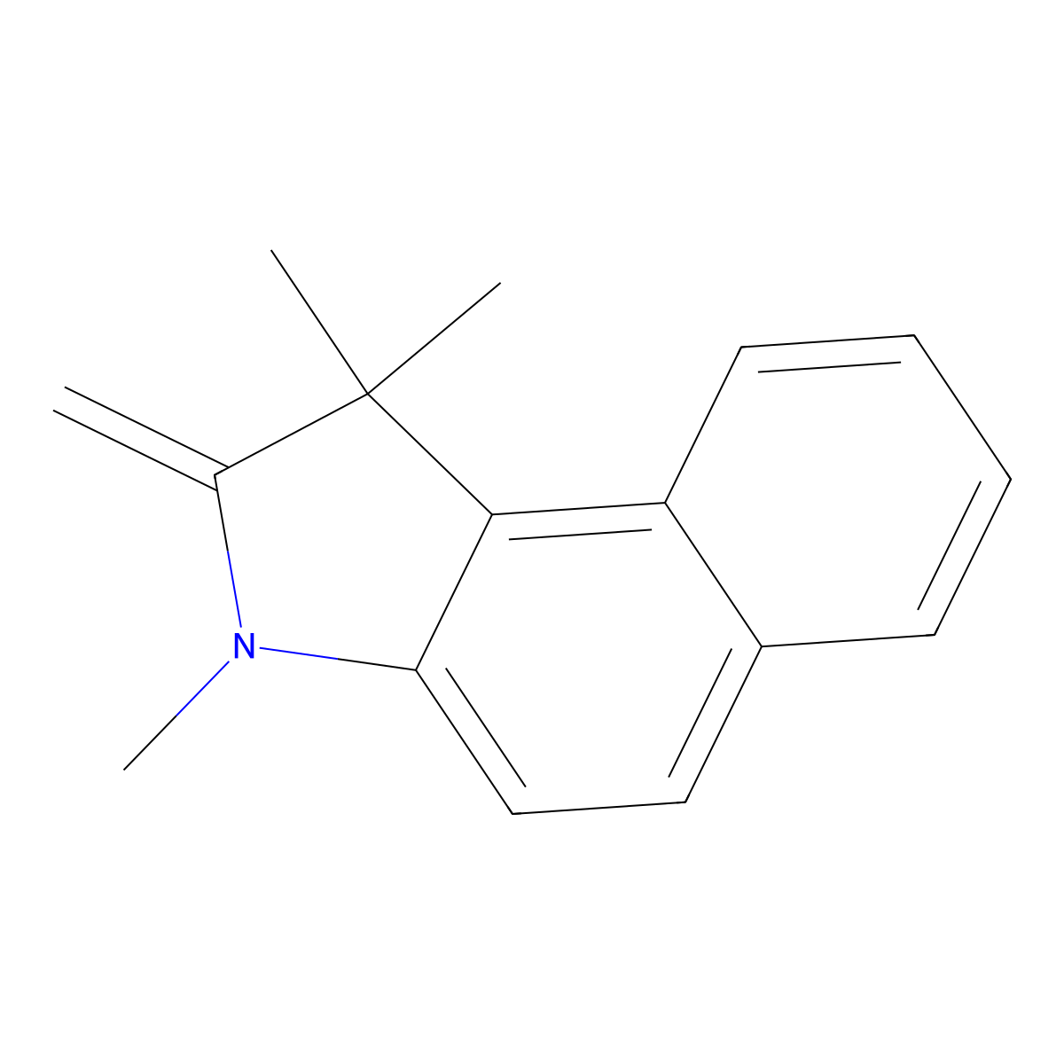 2,3-Dihydro-1,1,3-trimethyl-2-methylene-1H-benzo(e)indole molecular structure, CAS 344928-74-1
