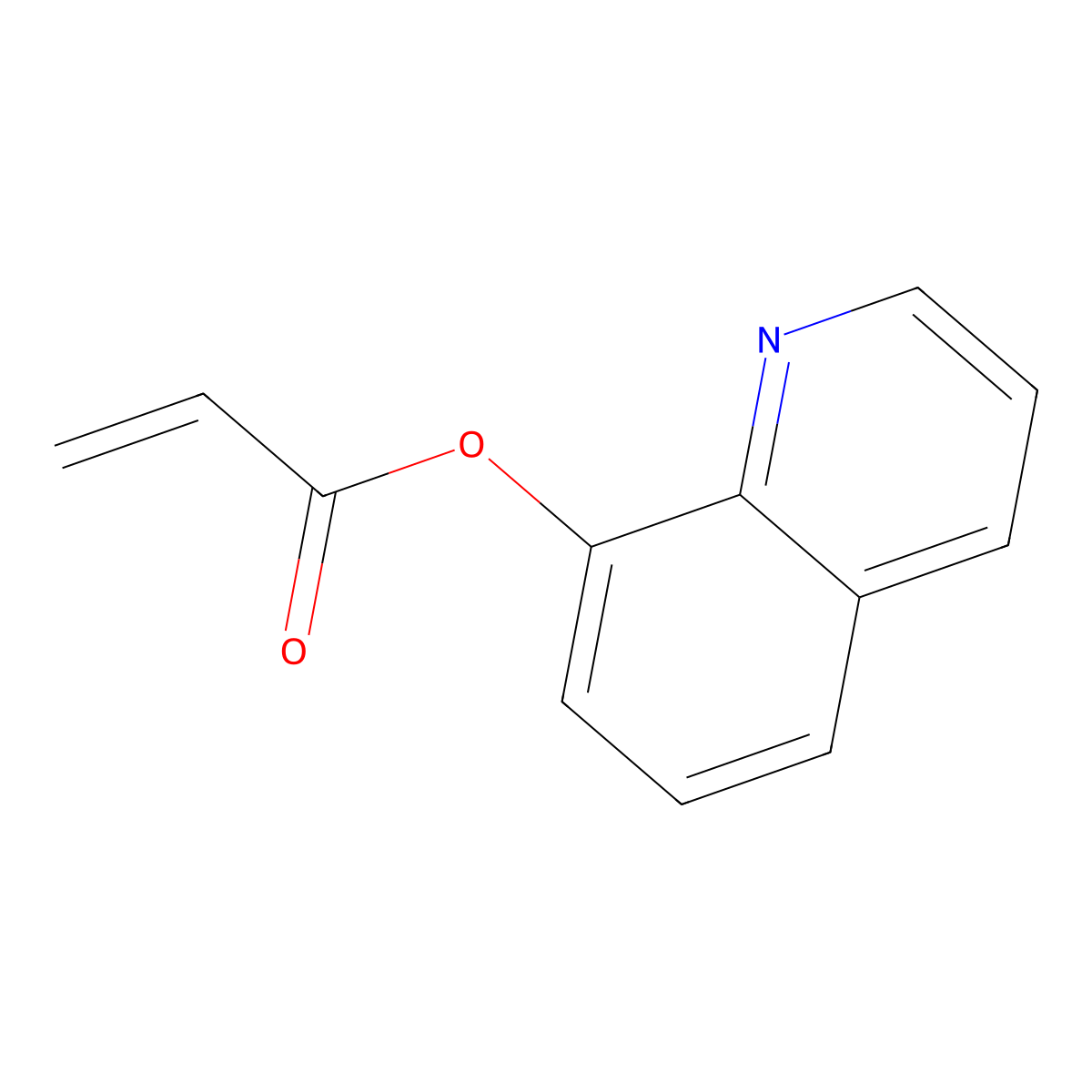 8-Quinolyl acrylate molecular structure, CAS 34493-87-3
