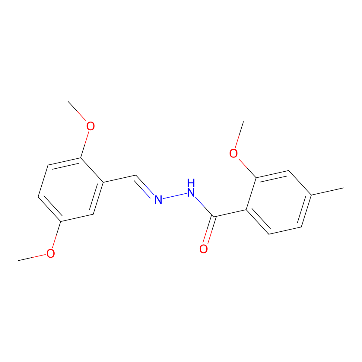 2-Methoxy-4-methylbenzoic acid 2-[(2,5-dimethoxyphenyl)methylene]hydrazide molecular structure, CAS 344933-34-2