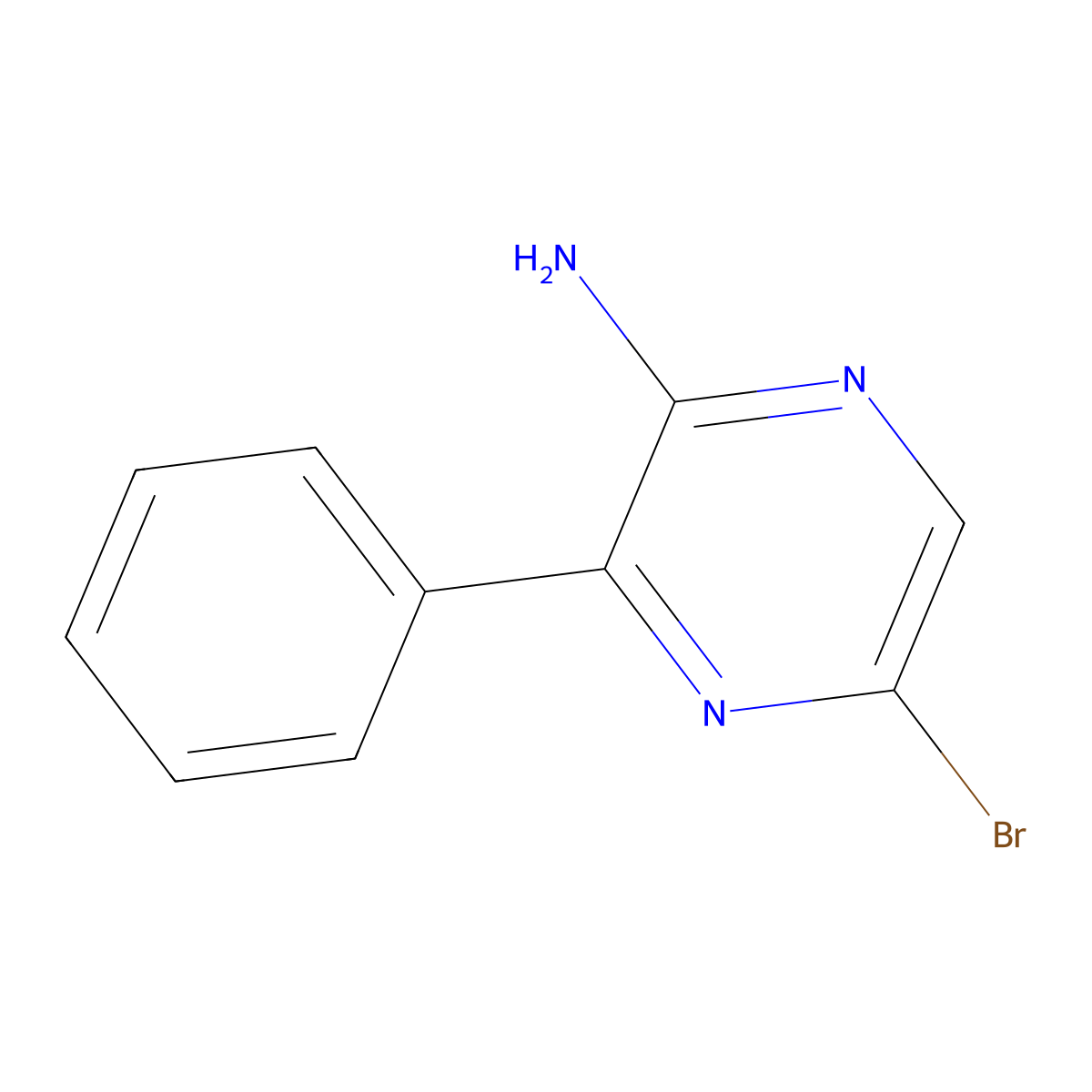5-Bromo-3-phenylpyrazin-2-amine molecular structure, CAS 344940-70-1