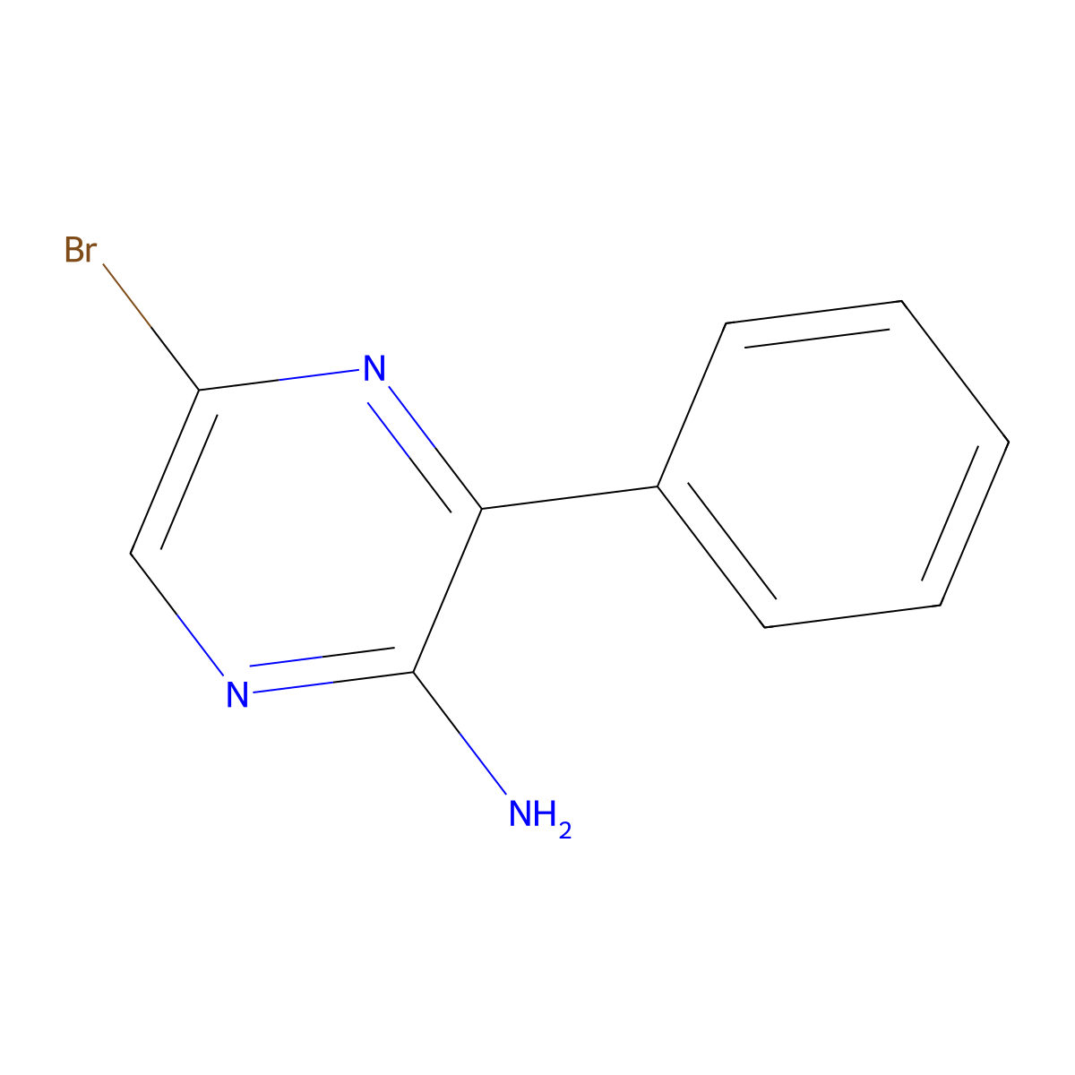 5-Bromo-3-phenylpyrazin-2-amine molecular structure, CAS 344940-70-1