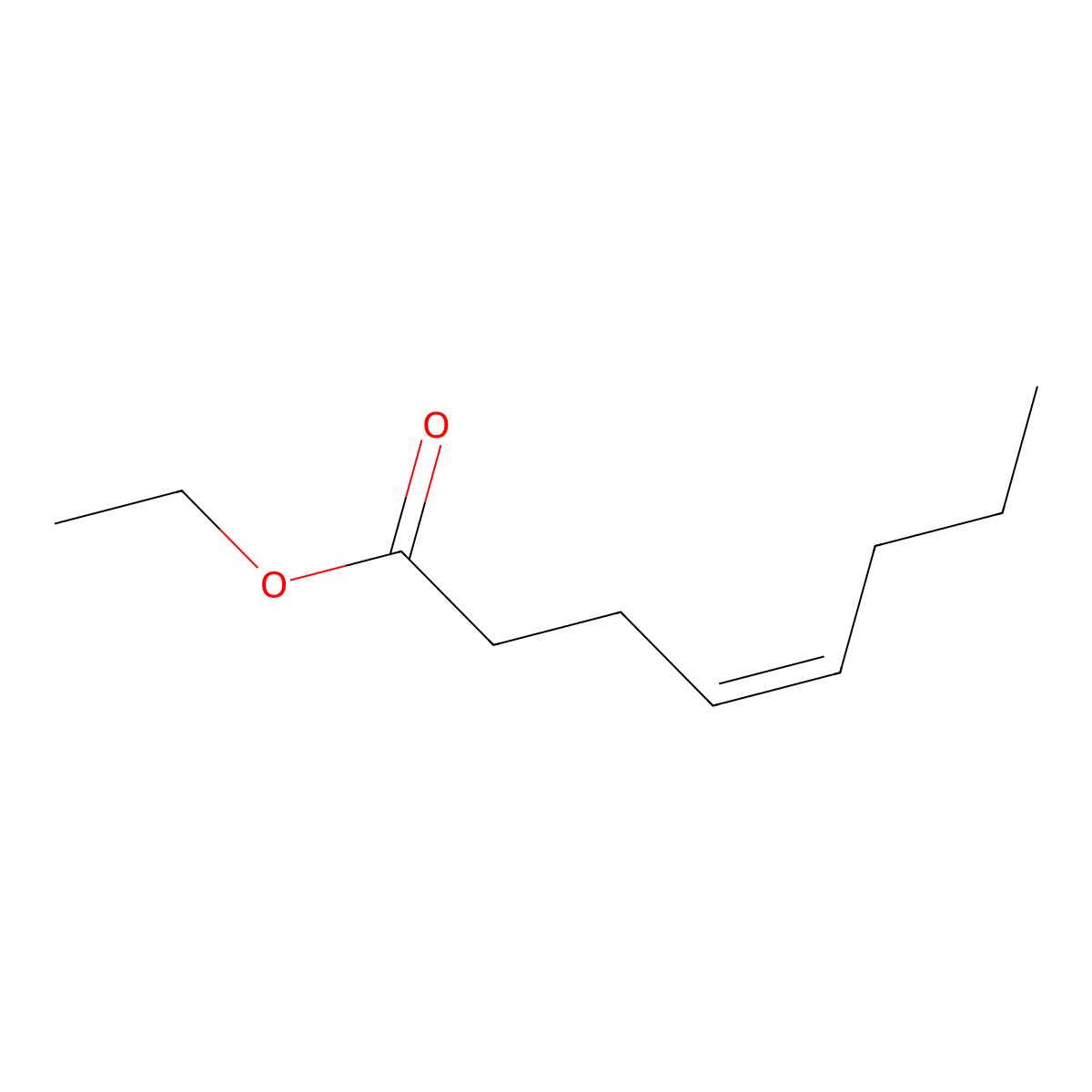 Ethyl 4-octenoate, (4Z)- molecular structure, CAS 34495-71-1