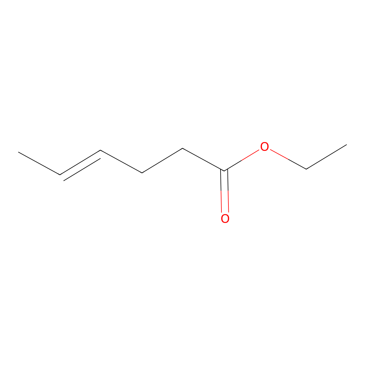 Ethyl cis-4-hexenoate molecular structure, CAS 34495-73-3