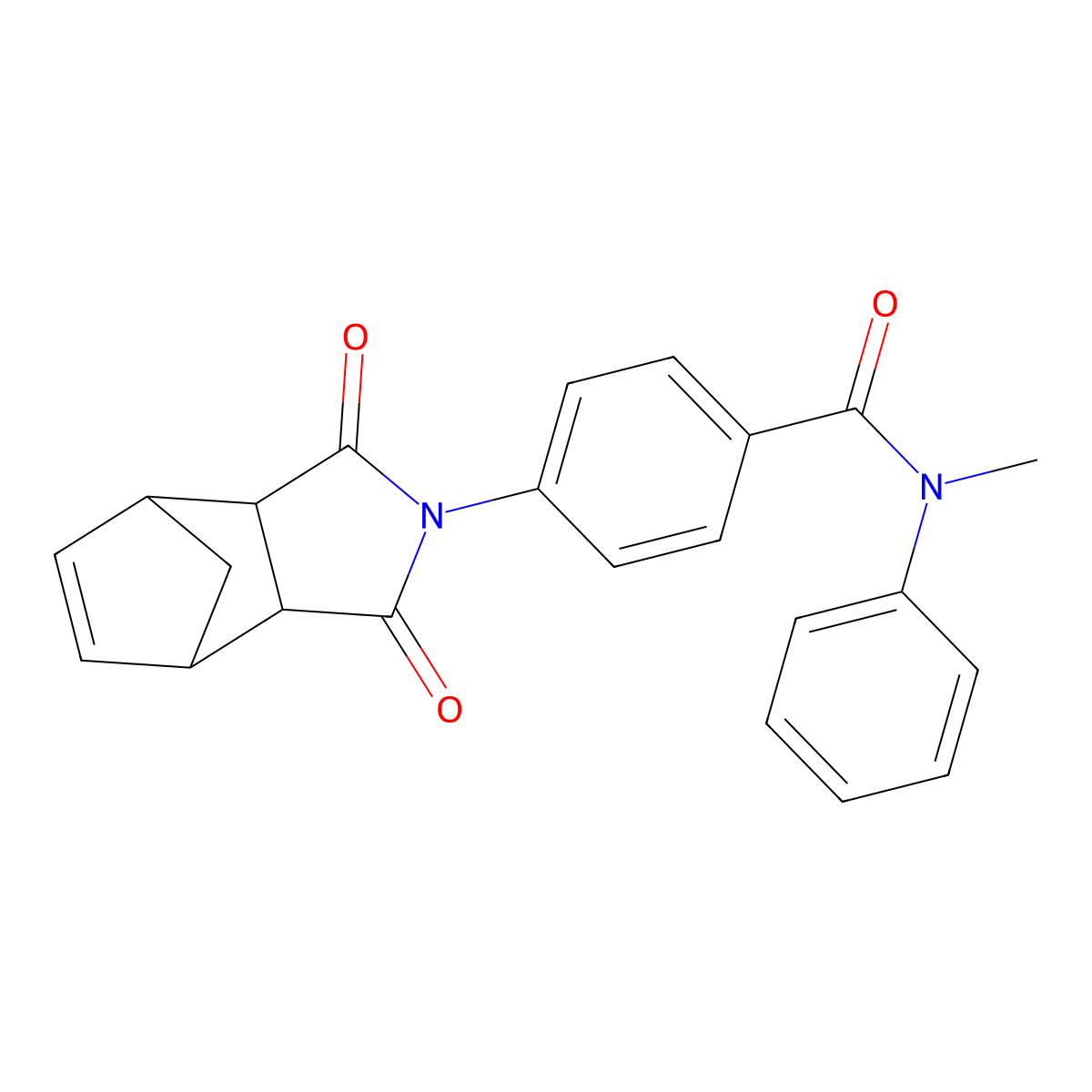 4-(1,3-dioxo-1,3,3a,4,7,7a-hexahydro-2H-4,7-methanoisoindol-2-yl)-N-methyl-N-phenylbenzamide molecular structure, CAS 344956-79-2