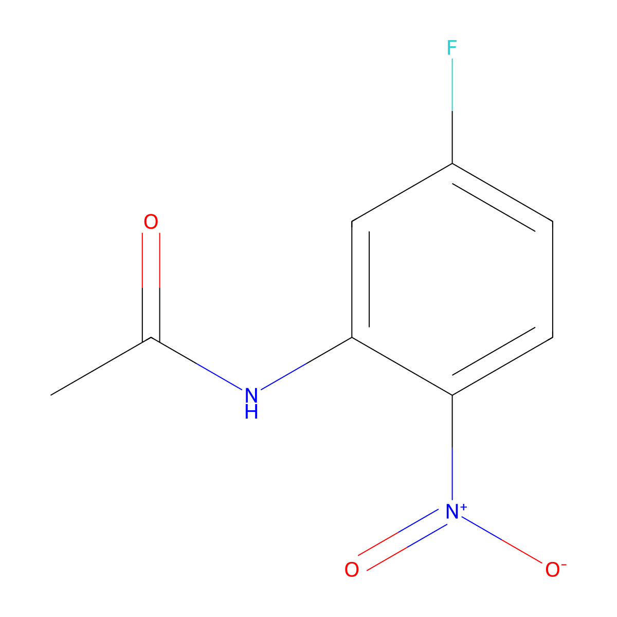 N-(5-Fluoro-2-nitrophenyl)acetamide molecular structure, CAS 345-14-2