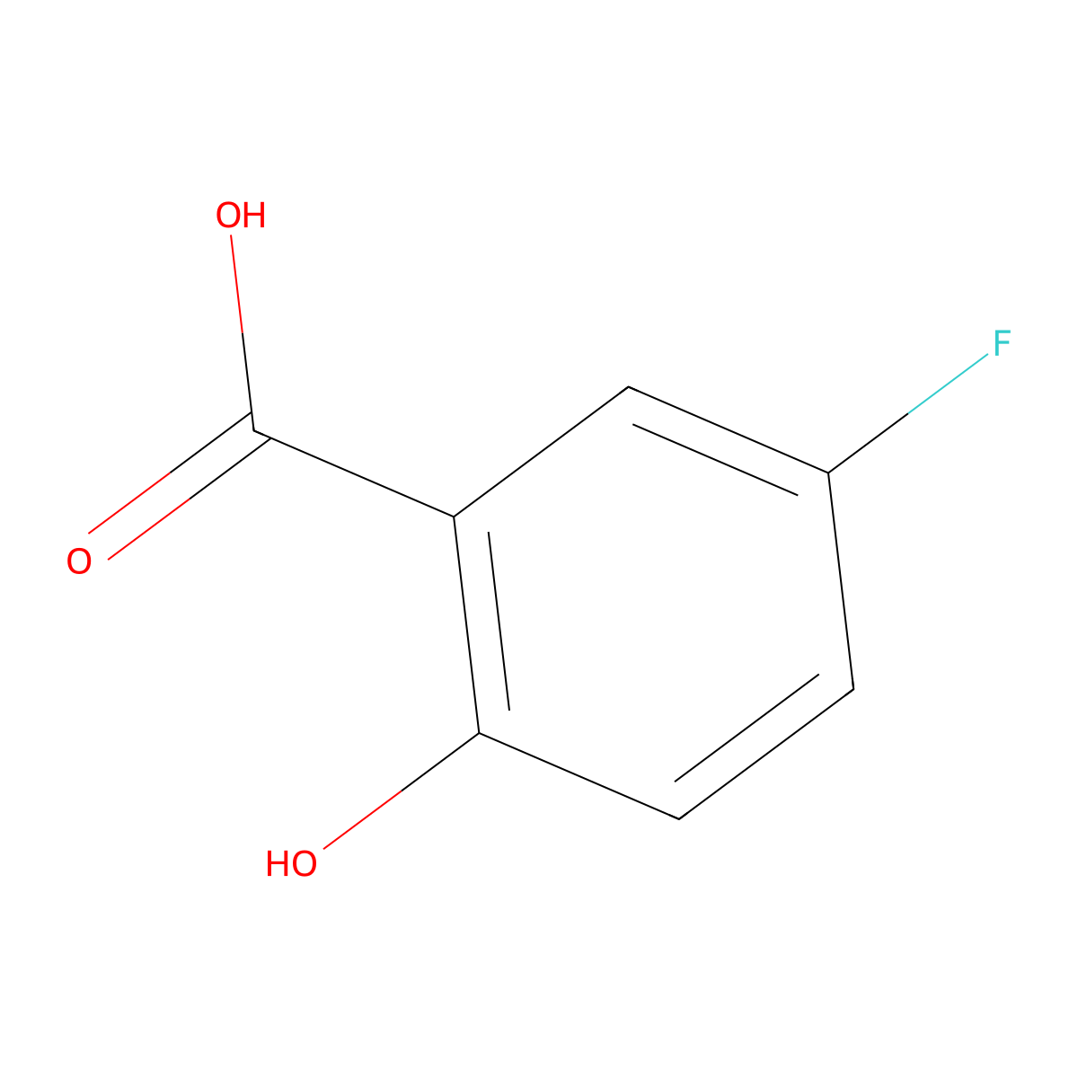 5-Fluorosalicylic acid molecular structure, CAS 345-16-4