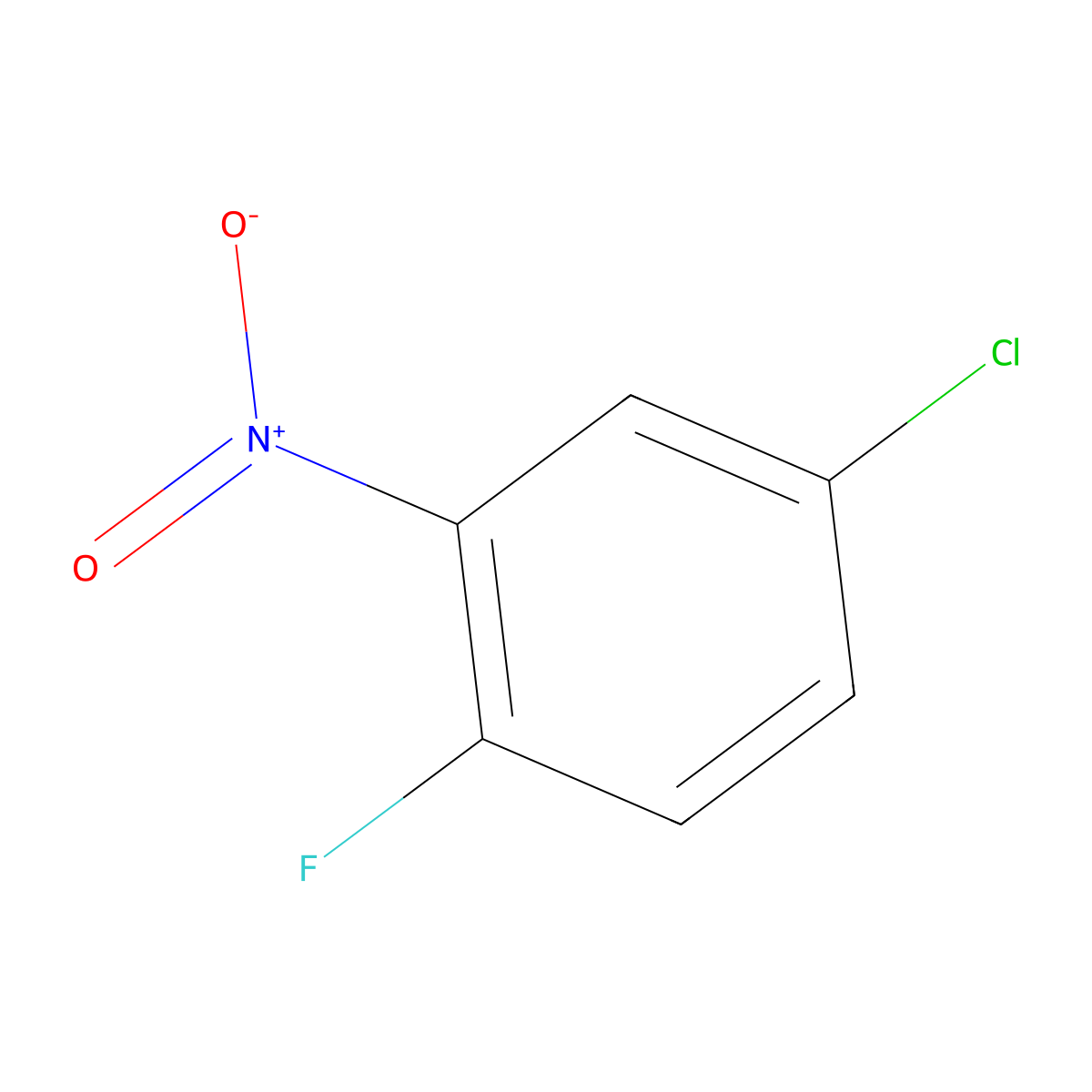 4-Chloro-1-fluoro-2-nitrobenzene molecular structure, CAS 345-18-6