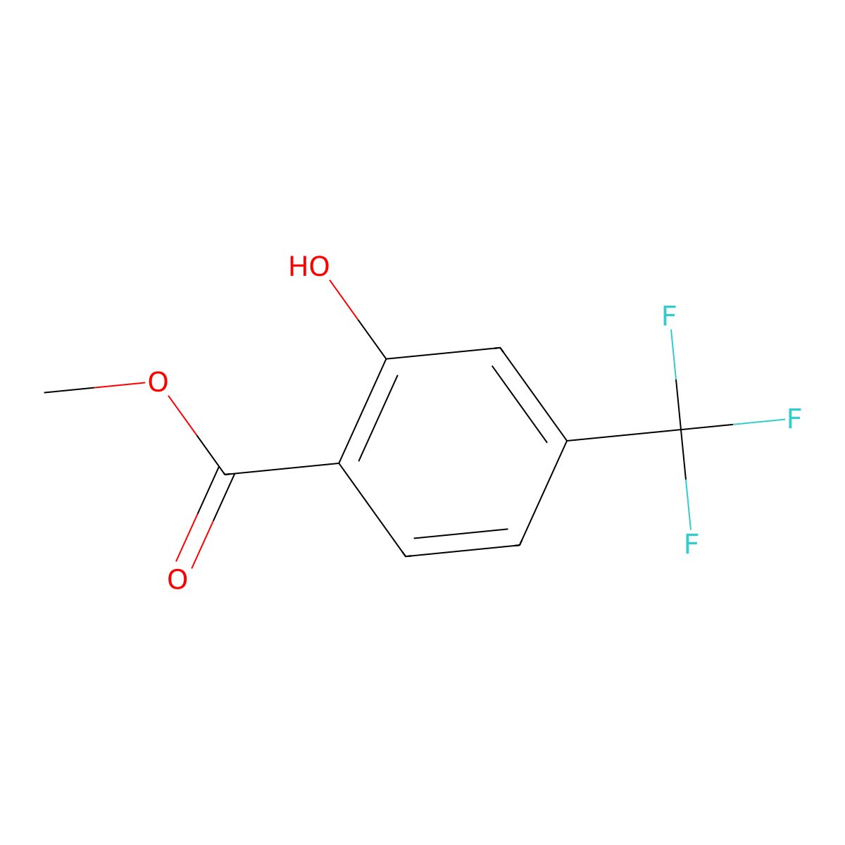 Methyl 2-hydroxy-4-(trifluoromethyl)benzoate molecular structure, CAS 345-28-8