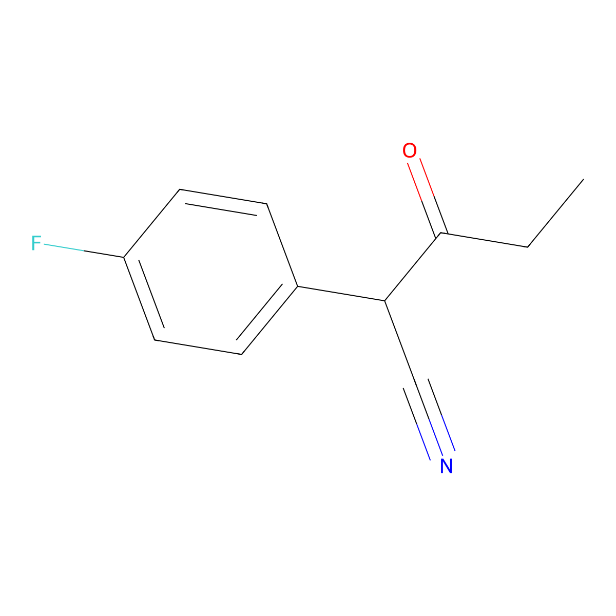2-(4-Fluorophenyl)-3-oxopentanenitrile molecular structure, CAS 345-53-9