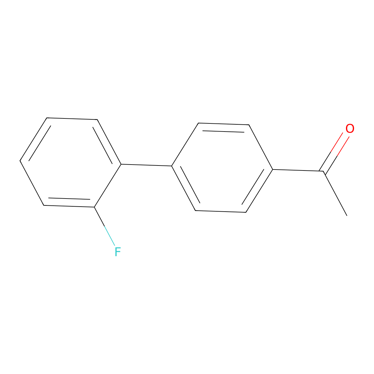 1-(2'-Fluoro[1,1'-biphenyl]-4-yl)ethanone molecular structure, CAS 345-55-1