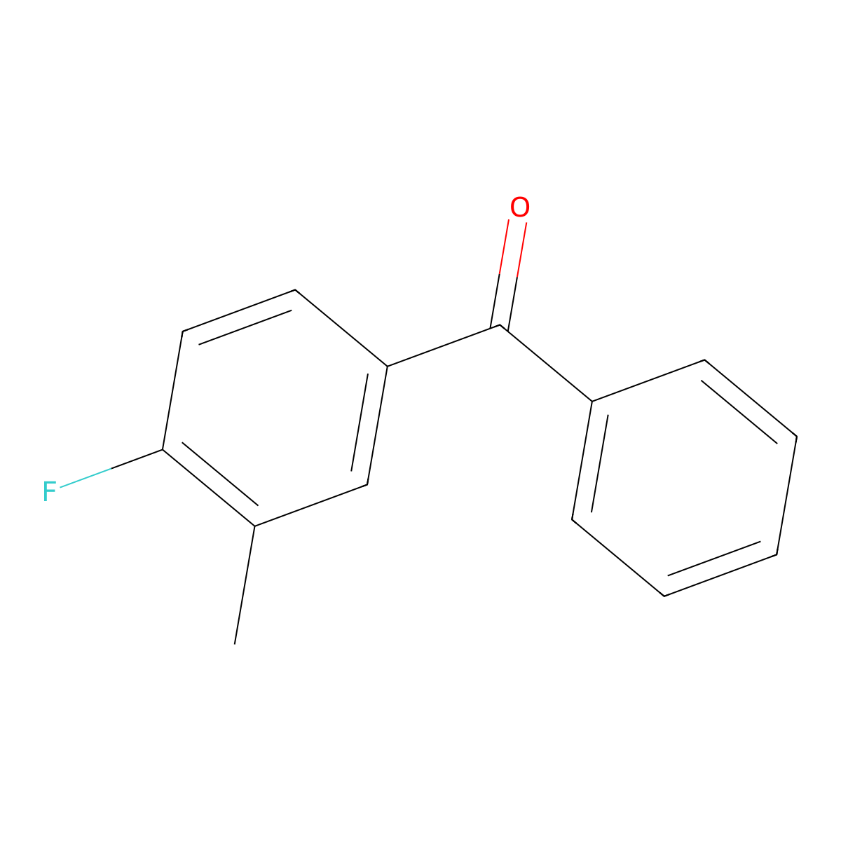(4-Fluoro-3-methylphenyl)phenylmethanone molecular structure, CAS 345-66-4