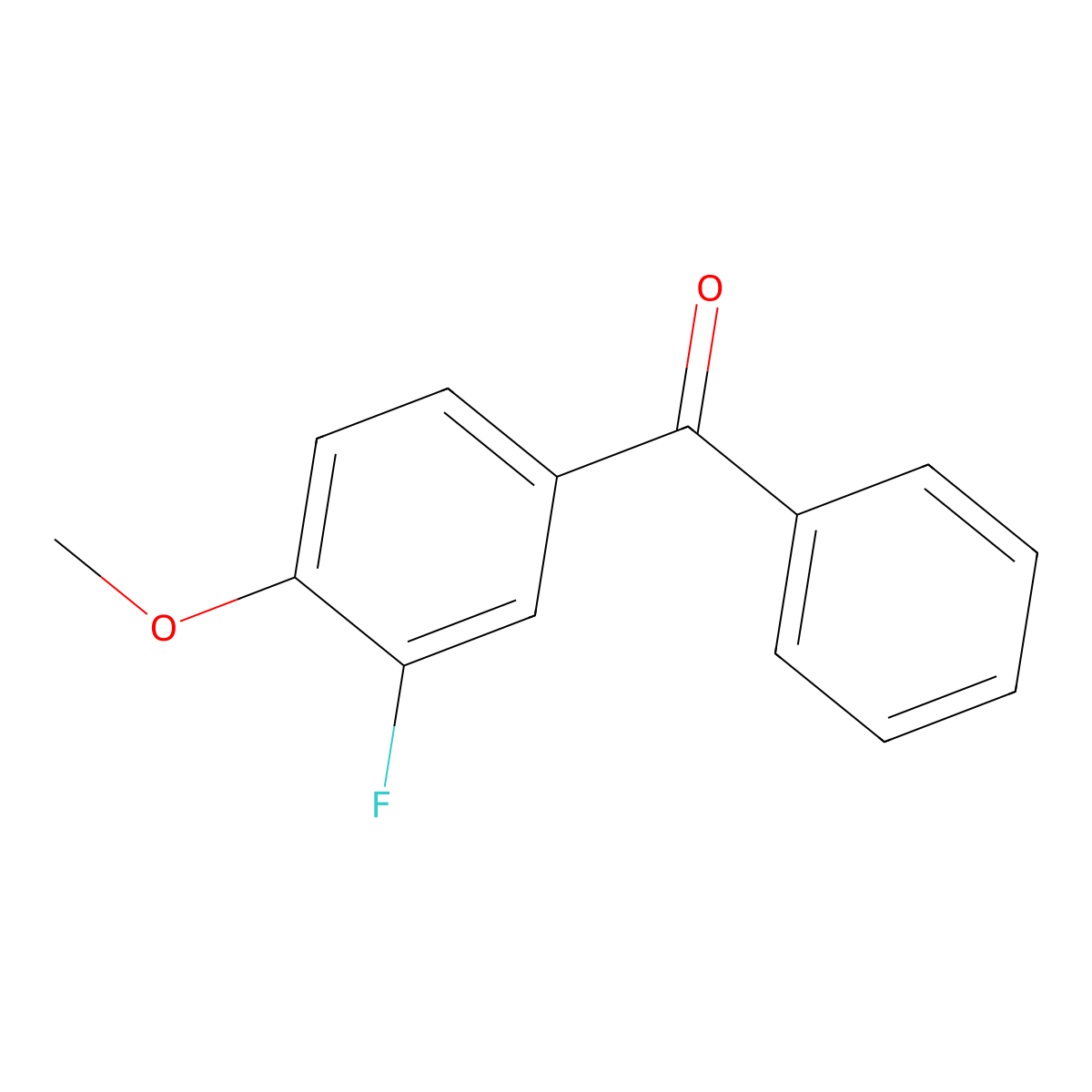(3-Fluoro-4-methoxyphenyl)phenylmethanone molecular structure, CAS 345-68-6