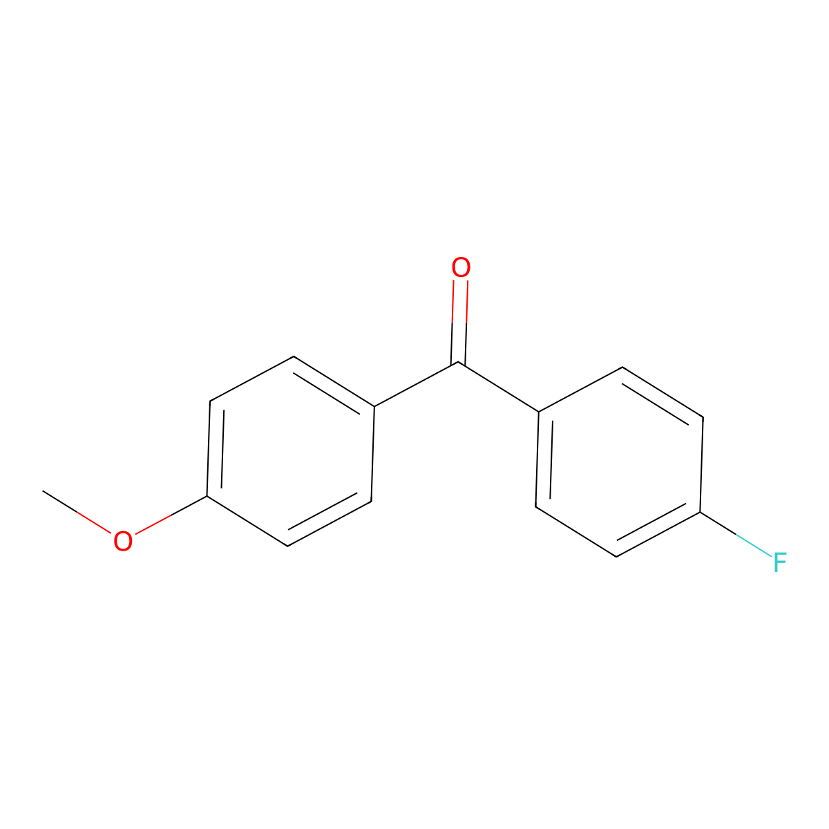 4-Fluoro-4'-methoxybenzophenone molecular structure, CAS 345-89-1
