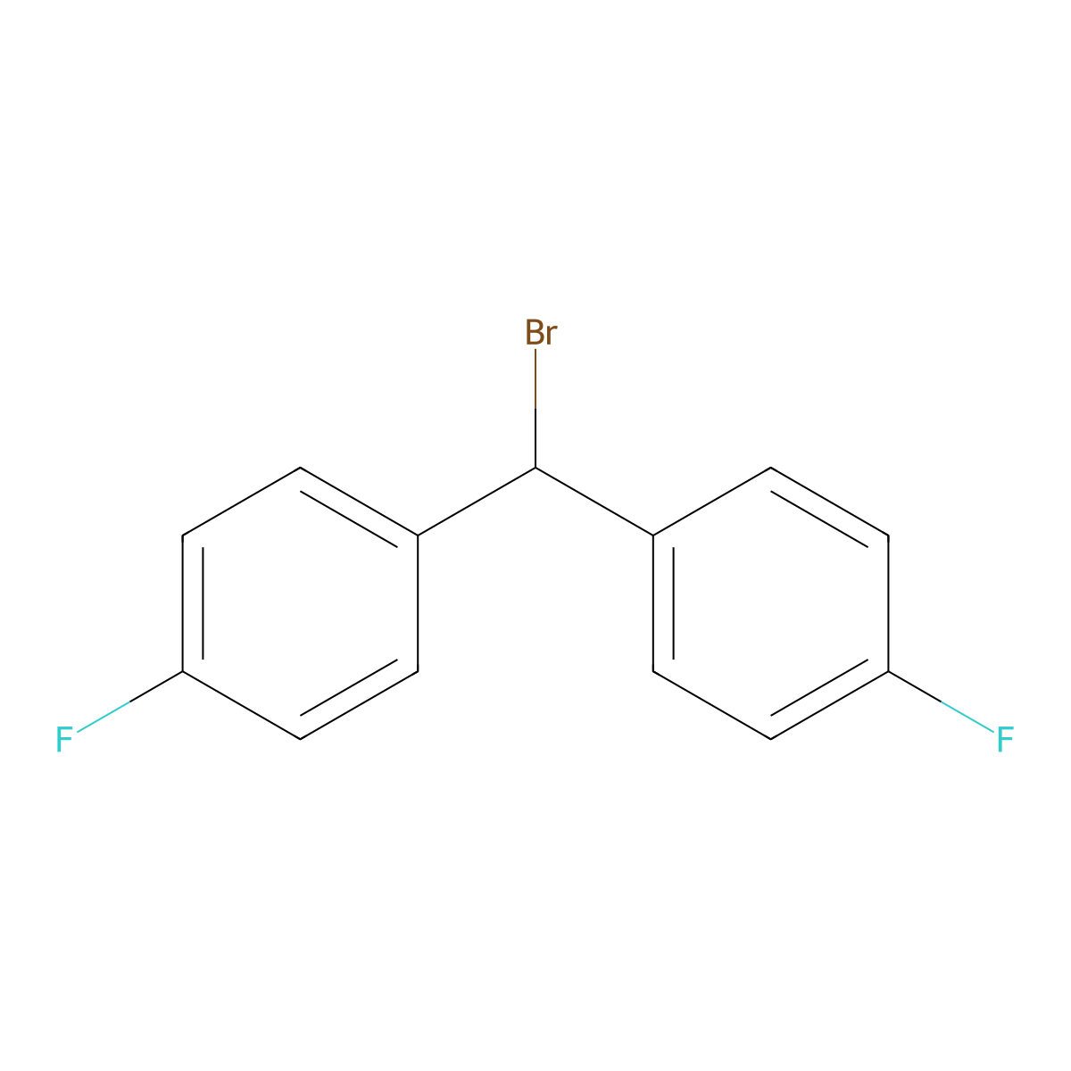 1,1'-(Bromomethylene)bis(4-fluorobenzene) molecular structure, CAS 345-90-4
