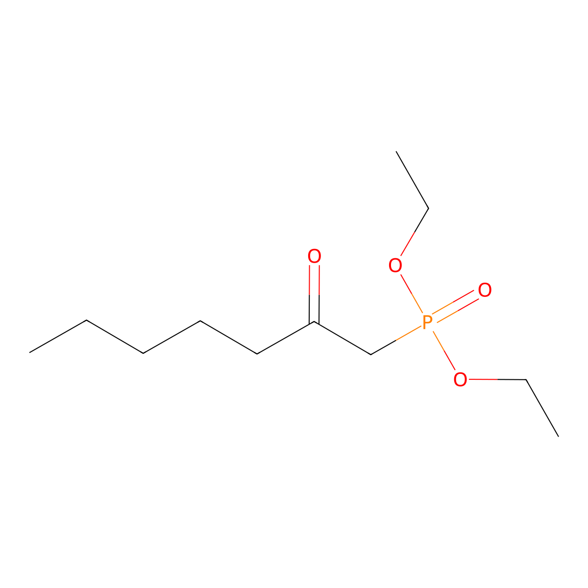 Diethyl 2-oxoheptyl phosphonate molecular structure, CAS 3450-65-5