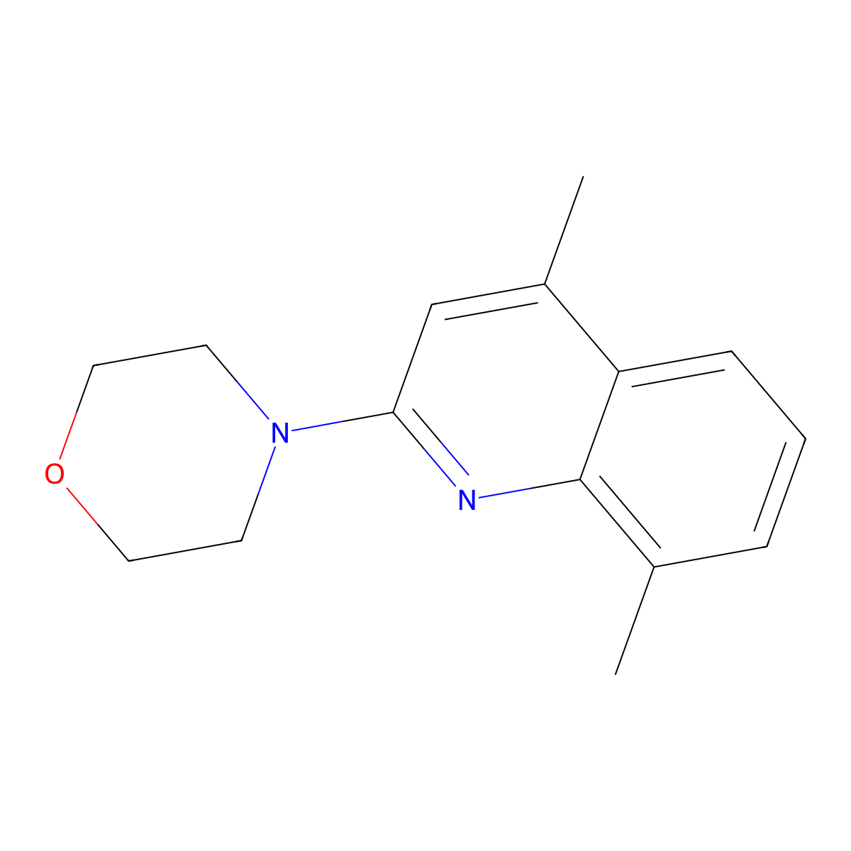 4,8-Dimethyl-2-morpholinoquinoline molecular structure, CAS 34500-48-6