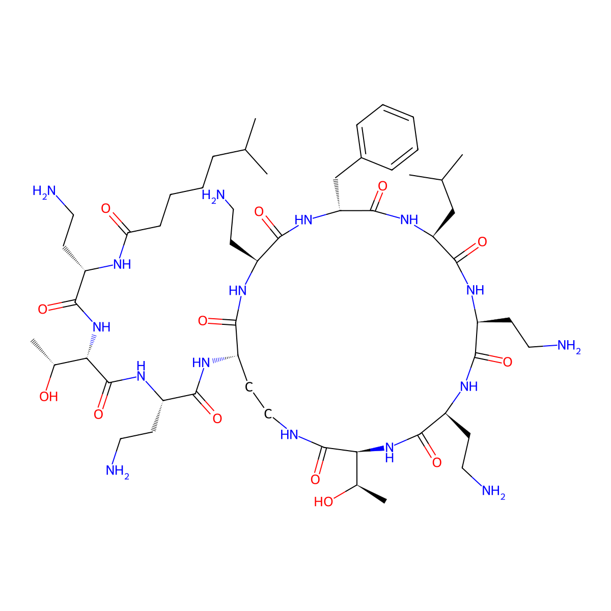 Polymyxin B2 molecular structure, CAS 34503-87-2