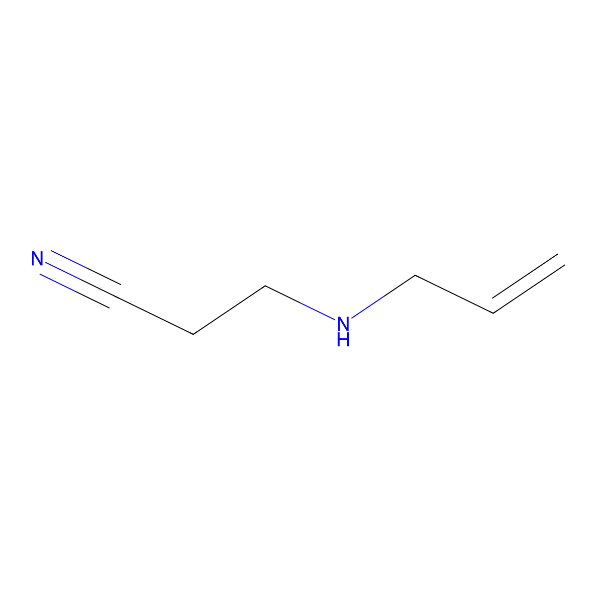 3-(Prop-2-en-1-ylamino)propanenitrile molecular structure, CAS 34508-81-1