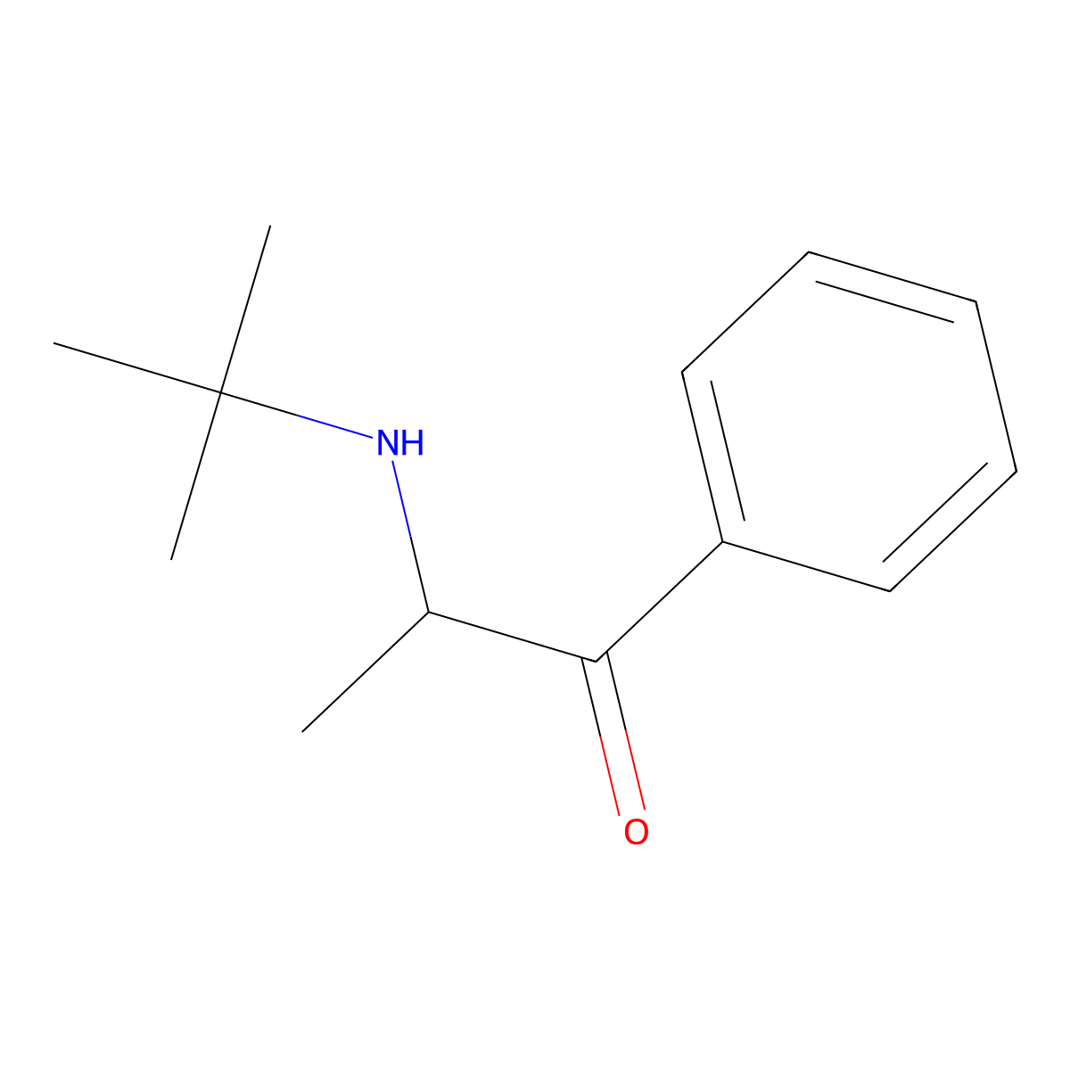 2-(Tert-butylamino)-1-phenylpropan-1-one molecular structure, CAS 34509-36-9