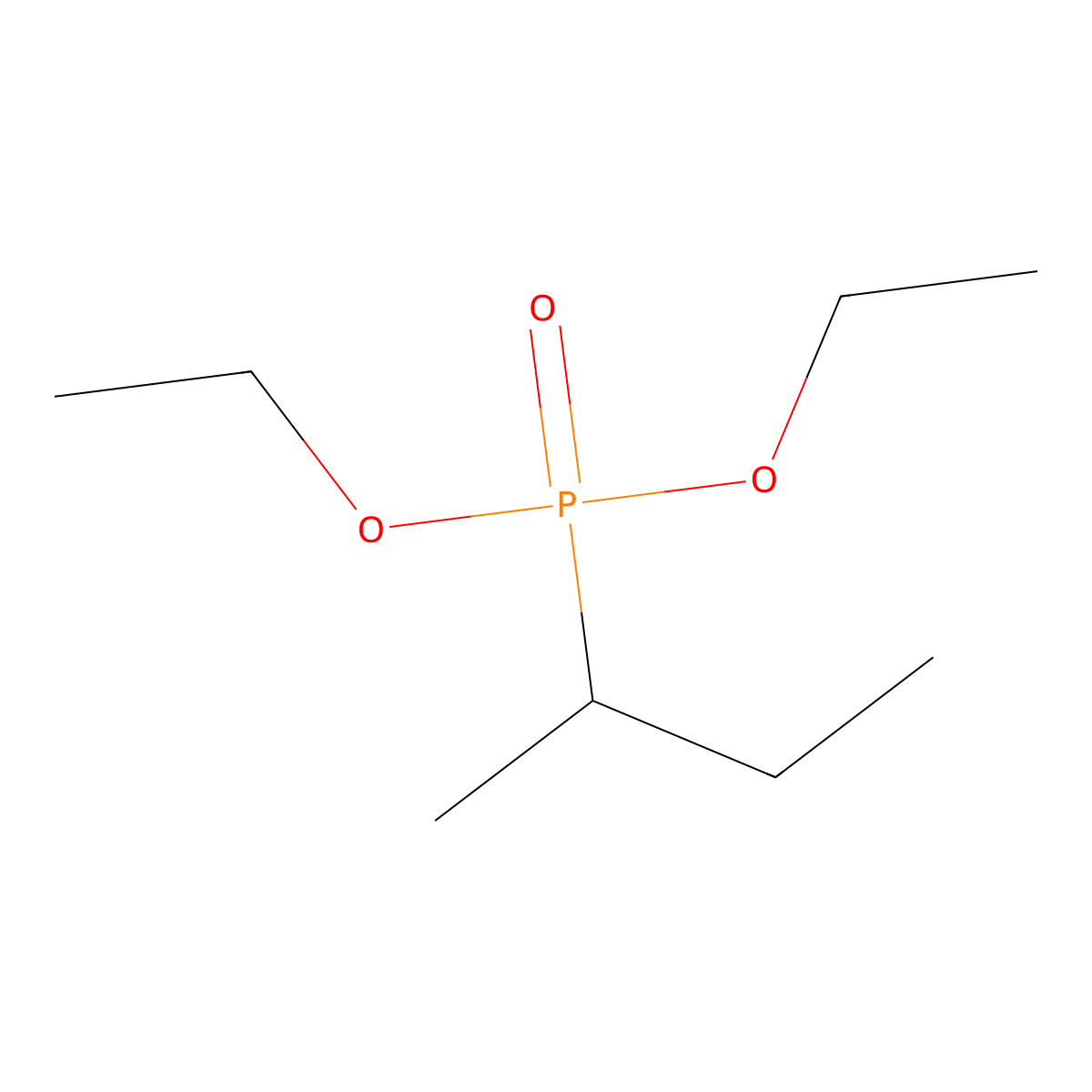 2-Diethoxyphosphorylbutane molecular structure, CAS 34510-96-8