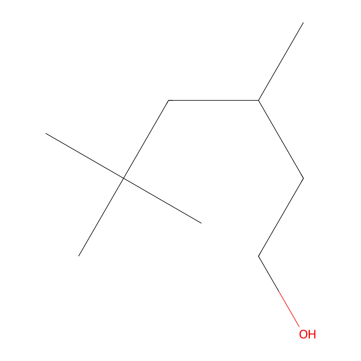 3,5,5-Trimethyl-1-hexanol molecular structure, CAS 3452-97-9