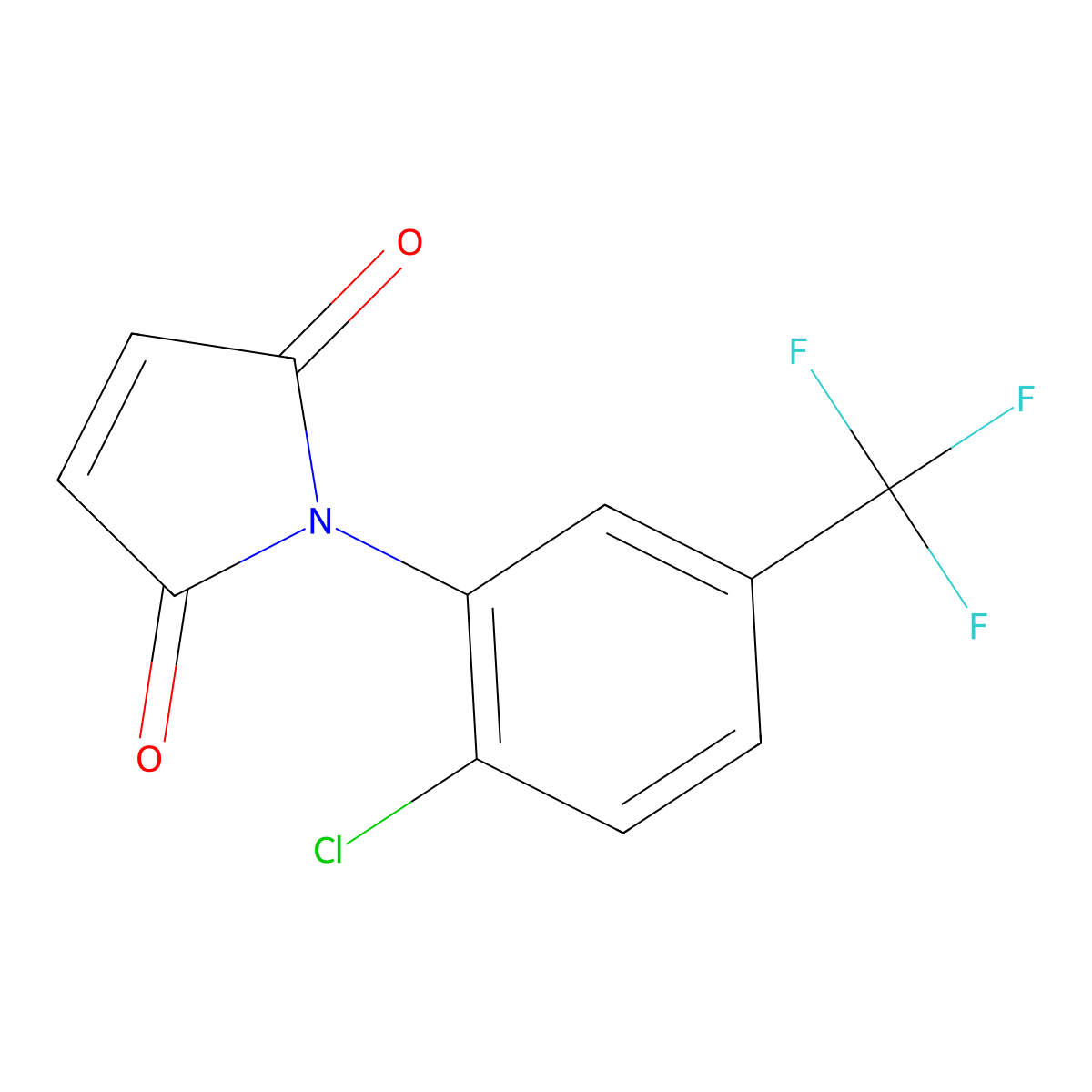1-[2-Chloro-5-(trifluoromethyl)phenyl]-1H-pyrrole-2,5-dione molecular structure, CAS 34520-60-0