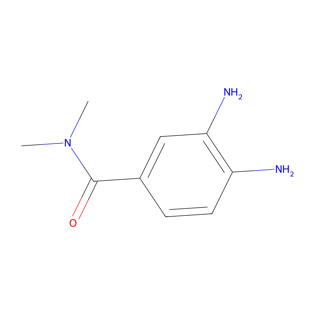 3,4-diamino-N,N-dimethylbenzamide molecular structure, CAS 345205-43-8