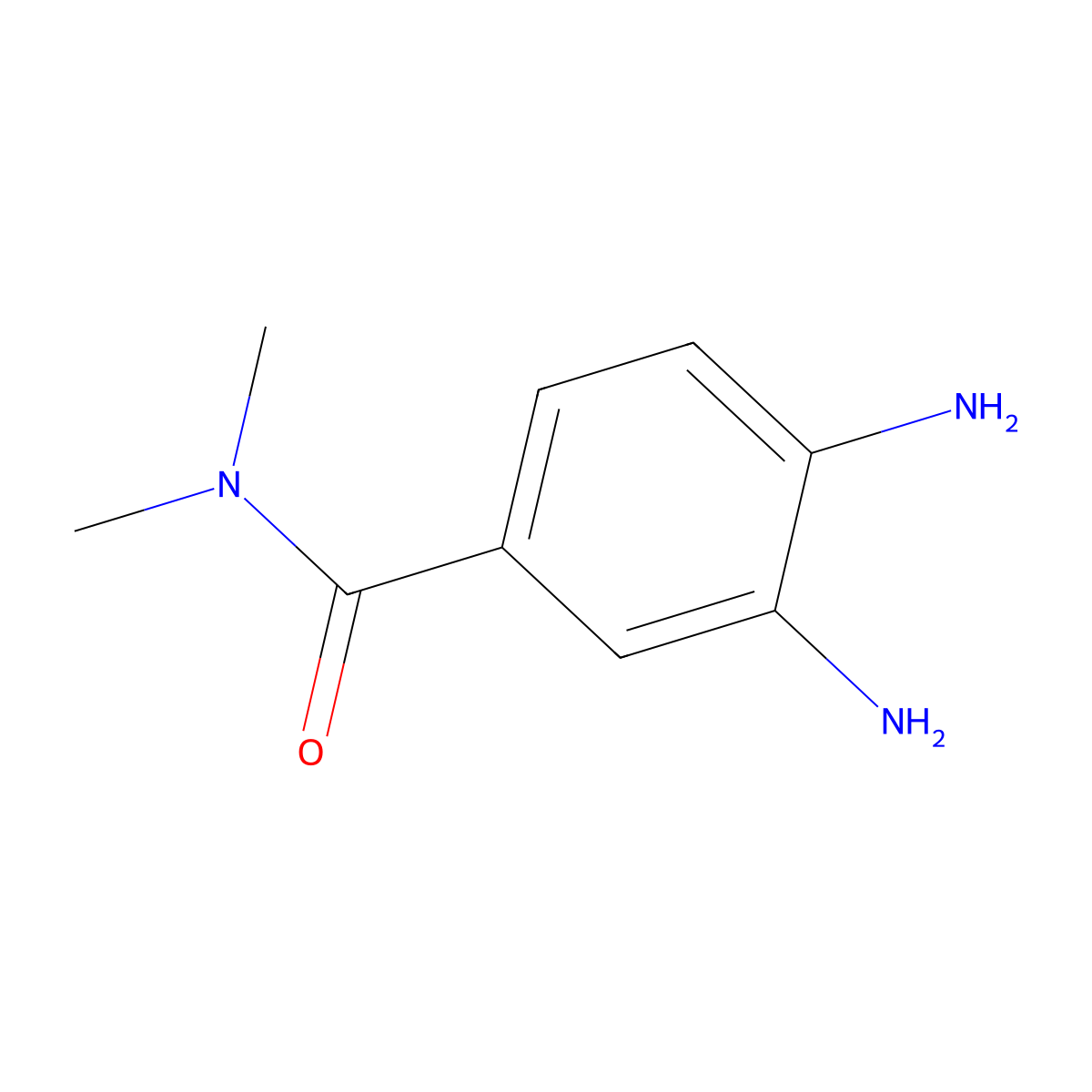 3,4-diamino-N,N-dimethylbenzamide molecular structure, CAS 345205-43-8