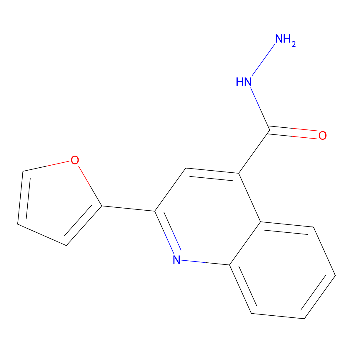 2-(2-Furyl)quinoline-4-carbohydrazide molecular structure, CAS 345218-20-4