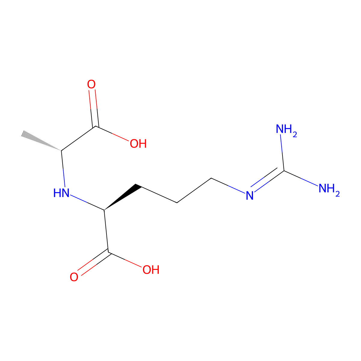 Octopine molecular structure, CAS 34522-32-2