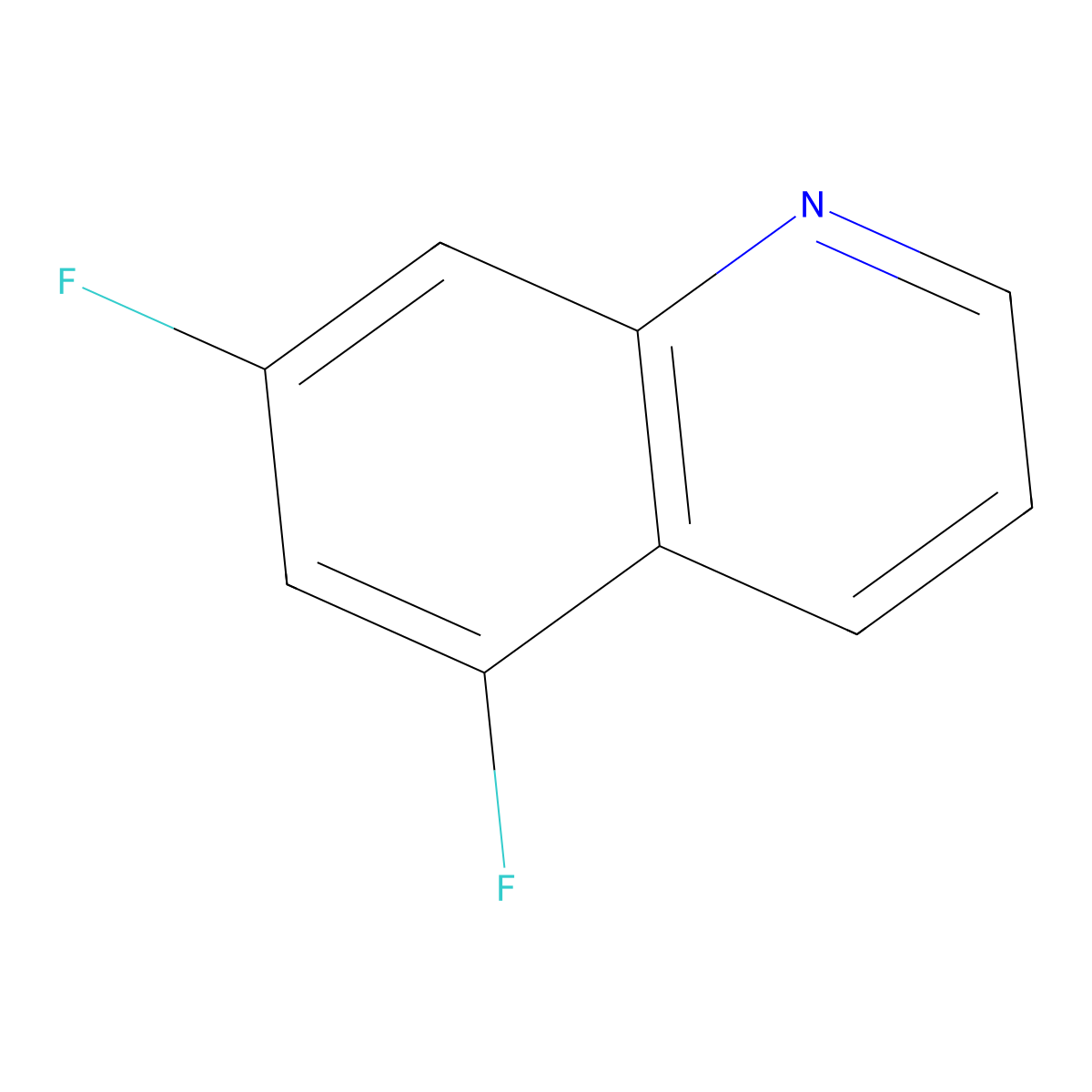 5,7-Difluoroquinoline molecular structure, CAS 34522-72-0