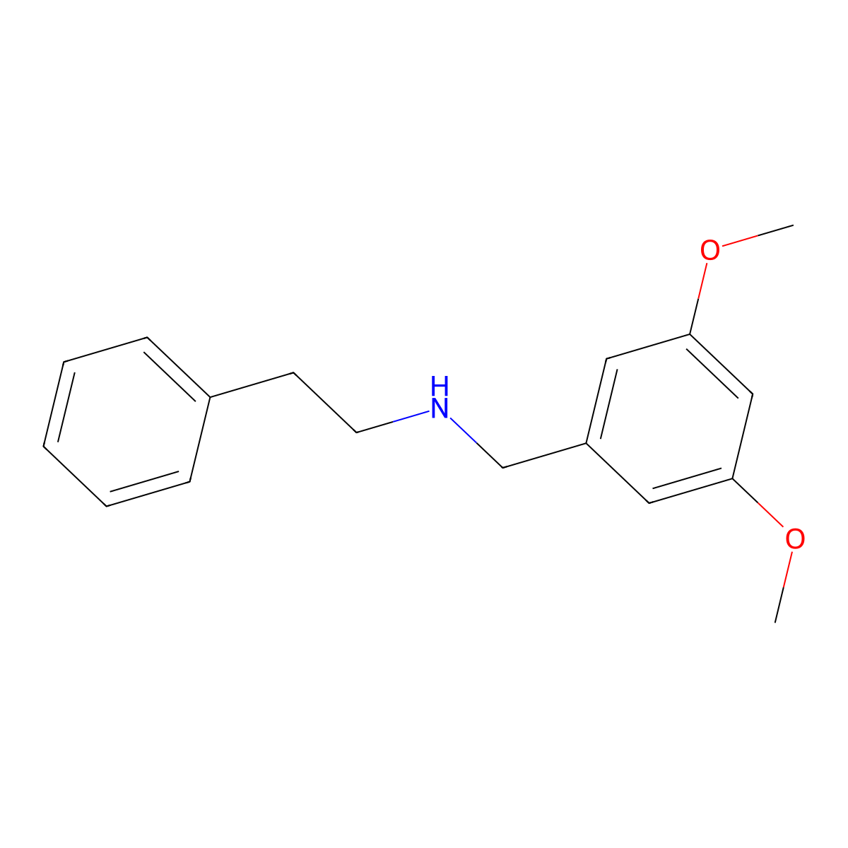 N-(3,5-dimethoxybenzyl)-2-phenylethanamine molecular structure, CAS 345221-52-5
