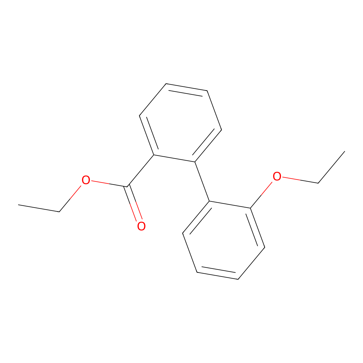 Ethyl 2'-ethoxy[1,1'-biphenyl]-2-carboxylate molecular structure, CAS 345222-19-7
