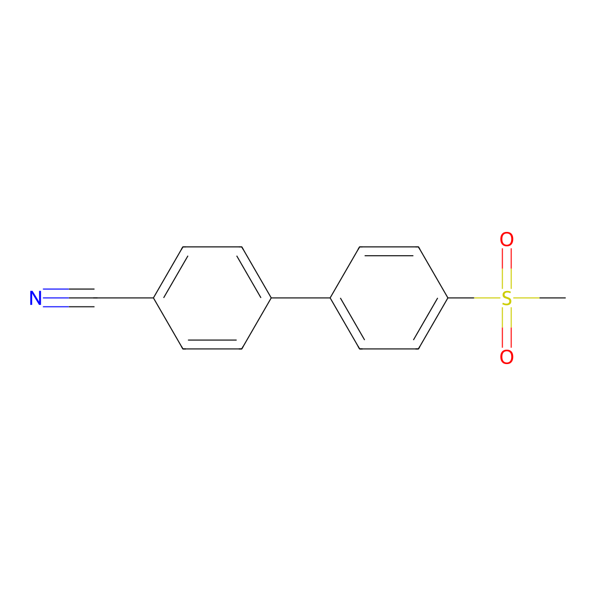 4'-(Methylsulfonyl)[1,1'-biphenyl]-4-carbonitrile molecular structure, CAS 345222-97-1
