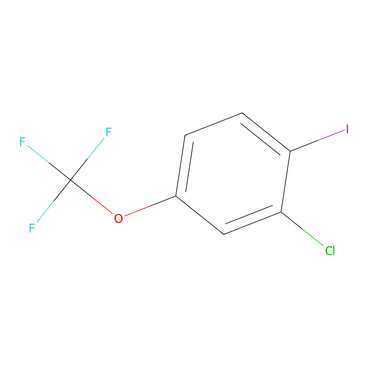 2-Chloro-1-iodo-4-(trifluoromethoxy)benzene molecular structure, CAS 345226-19-9