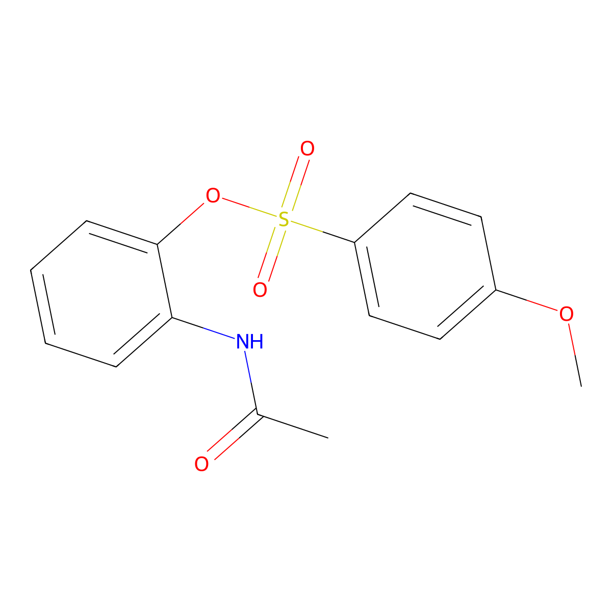 2-(Acetylamino)phenyl 4-methoxybenzenesulfonate molecular structure, CAS 345231-27-8
