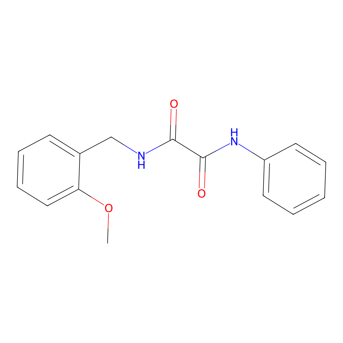 N-(2-methoxybenzyl)-N'-phenylethanediamide molecular structure, CAS 345248-56-8