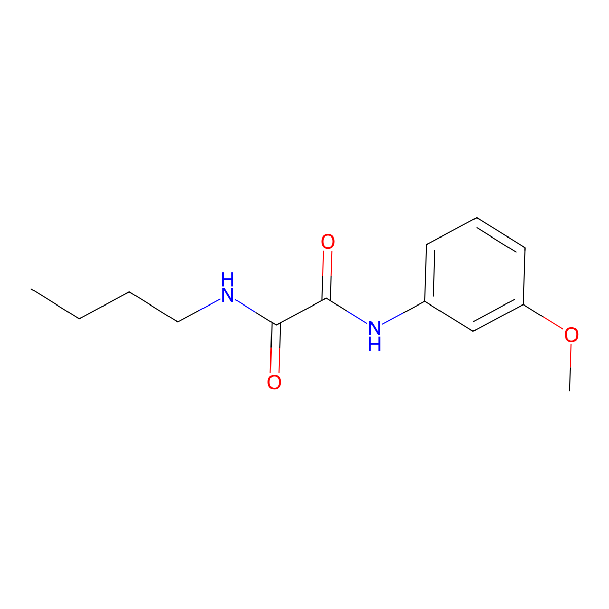 N-butyl-N'-(3-methoxyphenyl)ethanediamide molecular structure, CAS 345248-95-5