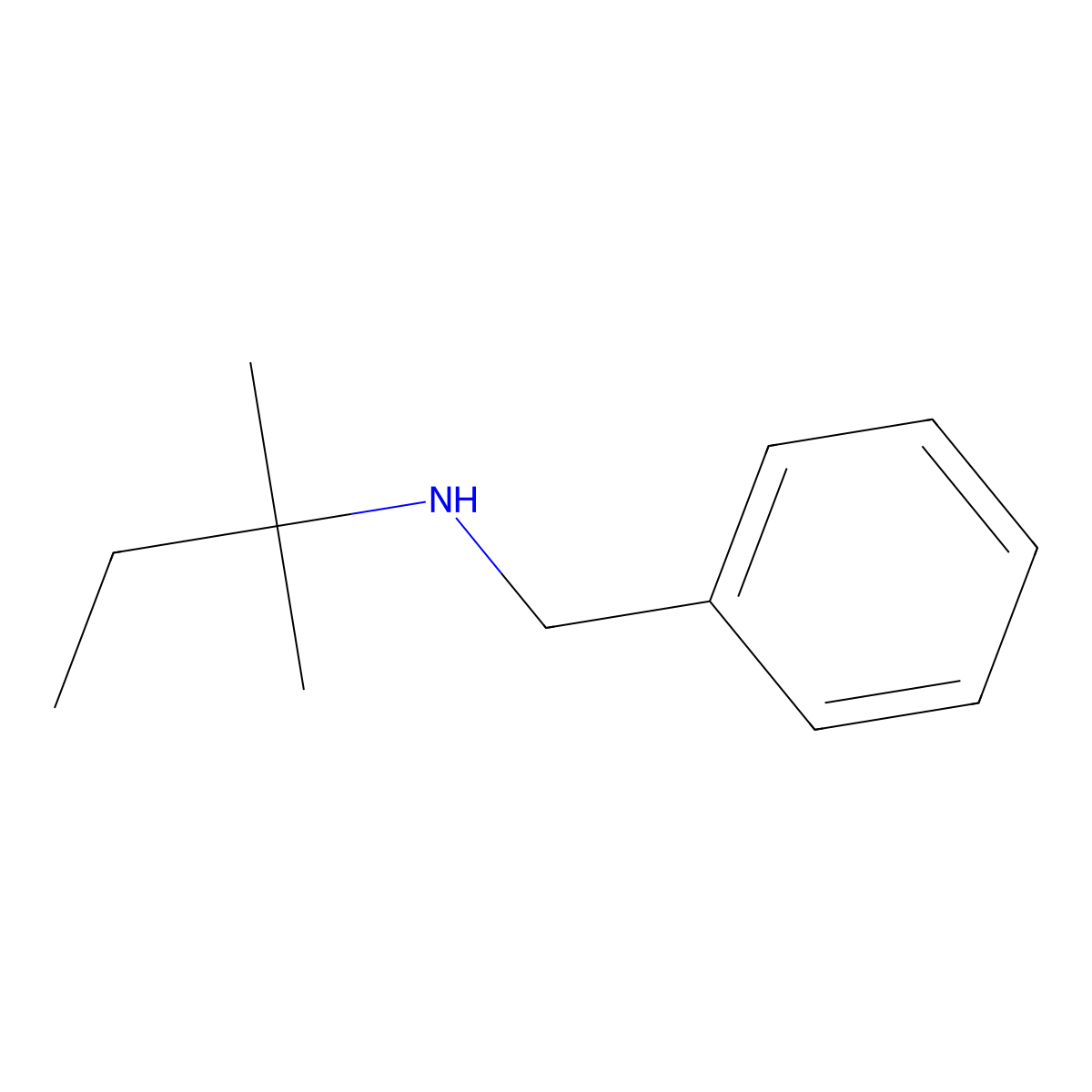 Benzyl(2-methylbutan-2-yl)amine molecular structure, CAS 345252-69-9