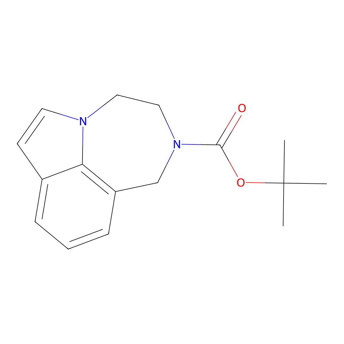 2-Boc-1,2,3,4-tetrahydropyrrolo-[3,2,1-jk][1,4]benzodiazepine molecular structure, CAS 345264-15-5