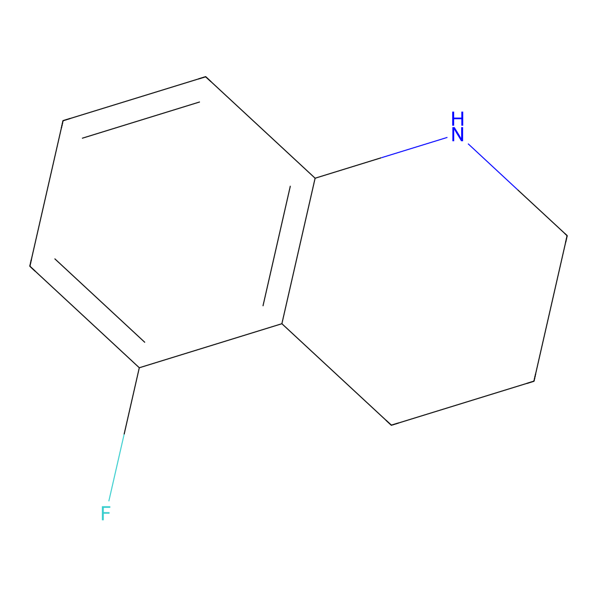 5-Fluoro-1,2,3,4-tetrahydroquinoline molecular structure, CAS 345264-61-1