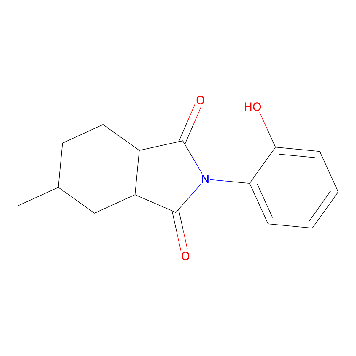 2-(2-hydroxyphenyl)-5-methylhexahydro-1H-isoindole-1,3(2H)-dione molecular structure, CAS 345288-32-6