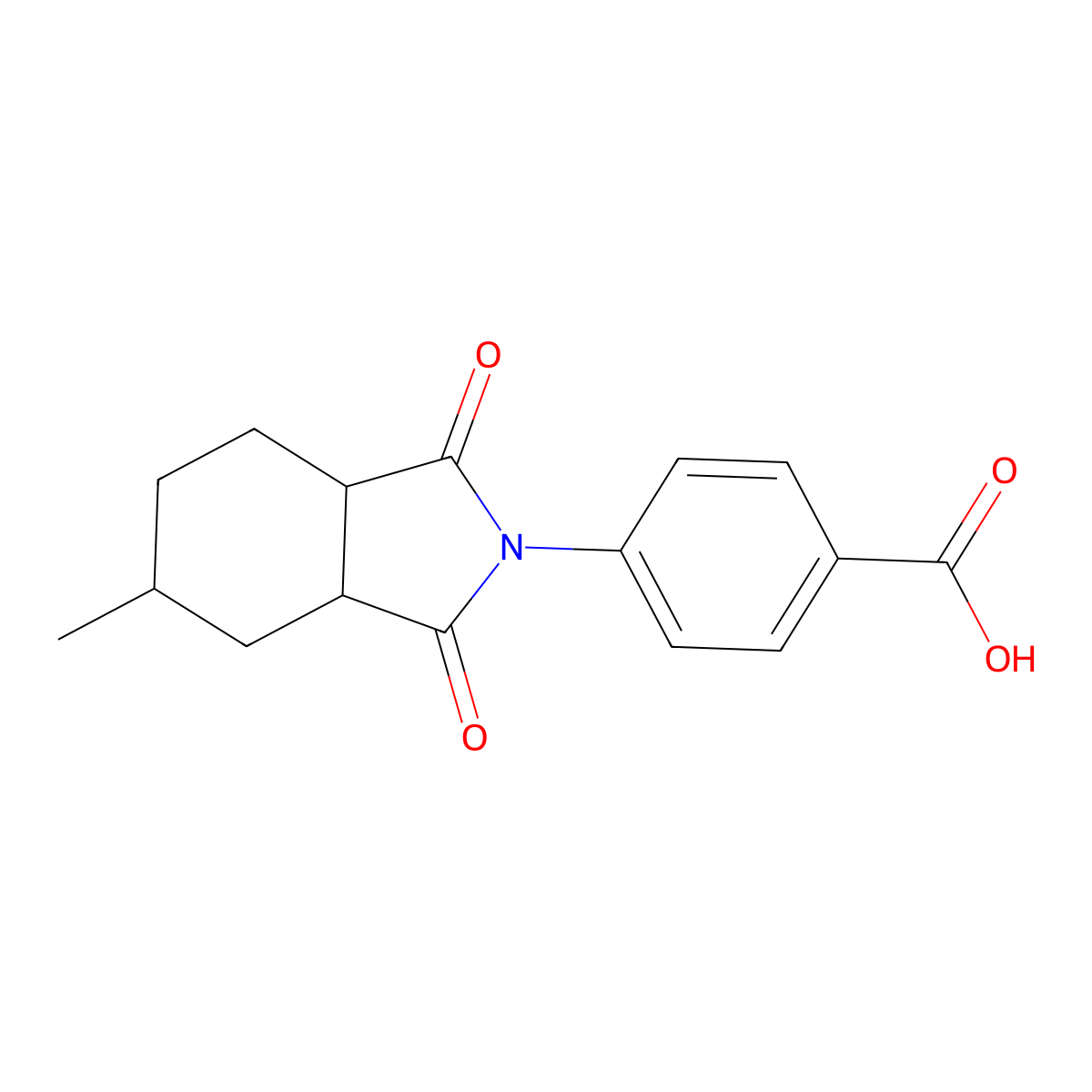 4-(5-methyl-1,3-dioxooctahydro-2H-isoindol-2-yl)benzoic acid molecular structure, CAS 345288-36-0