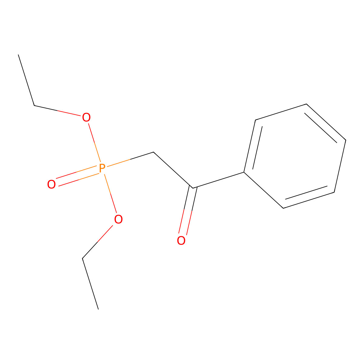 Diethyl 2-oxo-2-phenylethylphosphonate molecular structure, CAS 3453-00-7