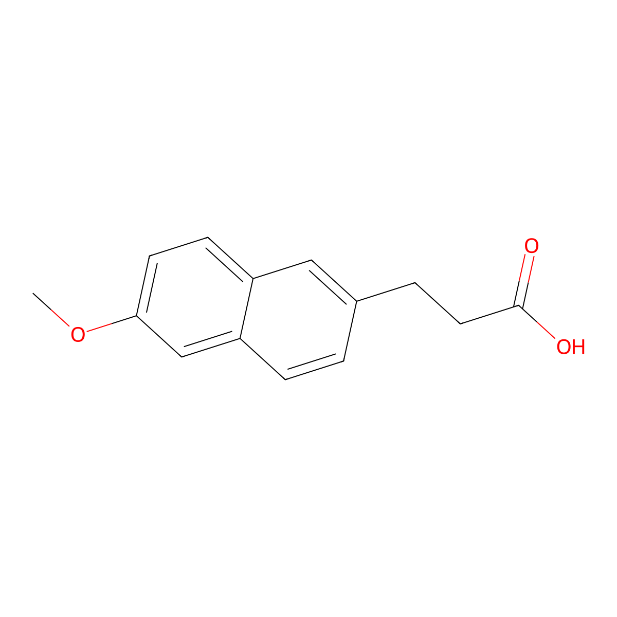 3-(6-methoxynaphthalen-2-yl)propanoic Acid molecular structure, CAS 3453-40-5