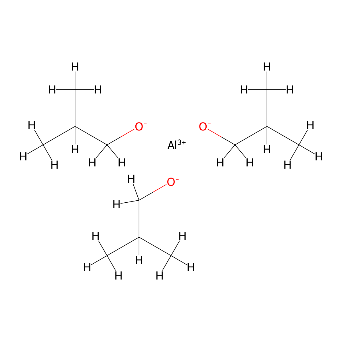 1-Propanol, 2-methyl-, aluminum salt (3:1) molecular structure, CAS 3453-79-0