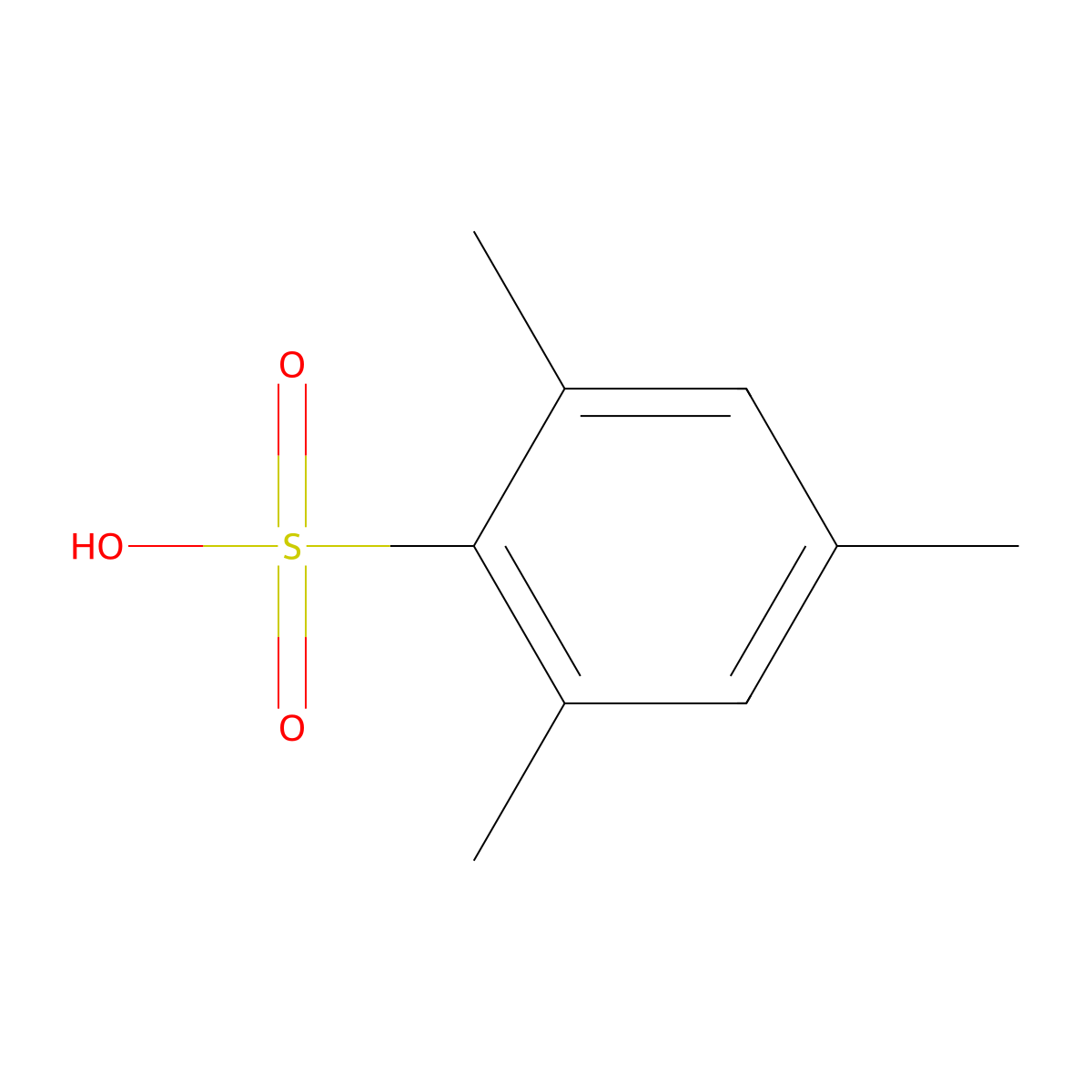 2,4,6-Trimethylbenzenesulfonic acid molecular structure, CAS 3453-83-6