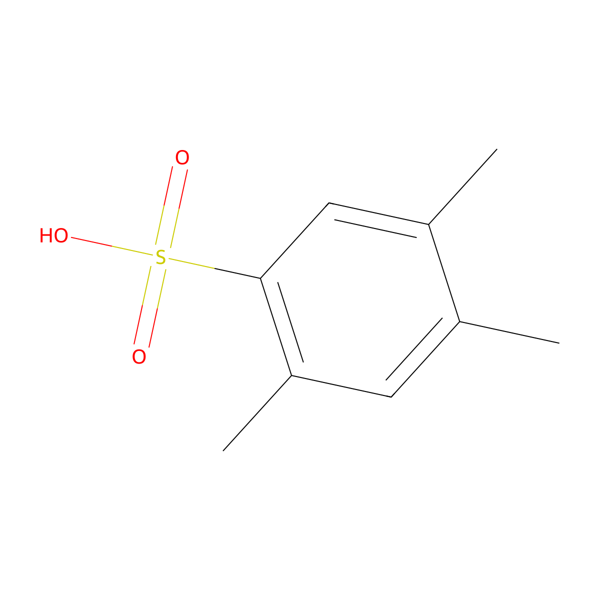 2,4,5-Trimethylbenzenesulfonic acid molecular structure, CAS 3453-84-7