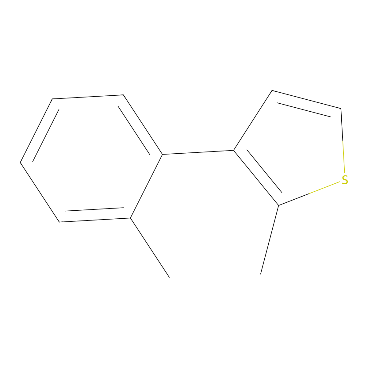 2-Methyl-3-(2-methylphenyl)thiophene molecular structure, CAS 345306-46-9